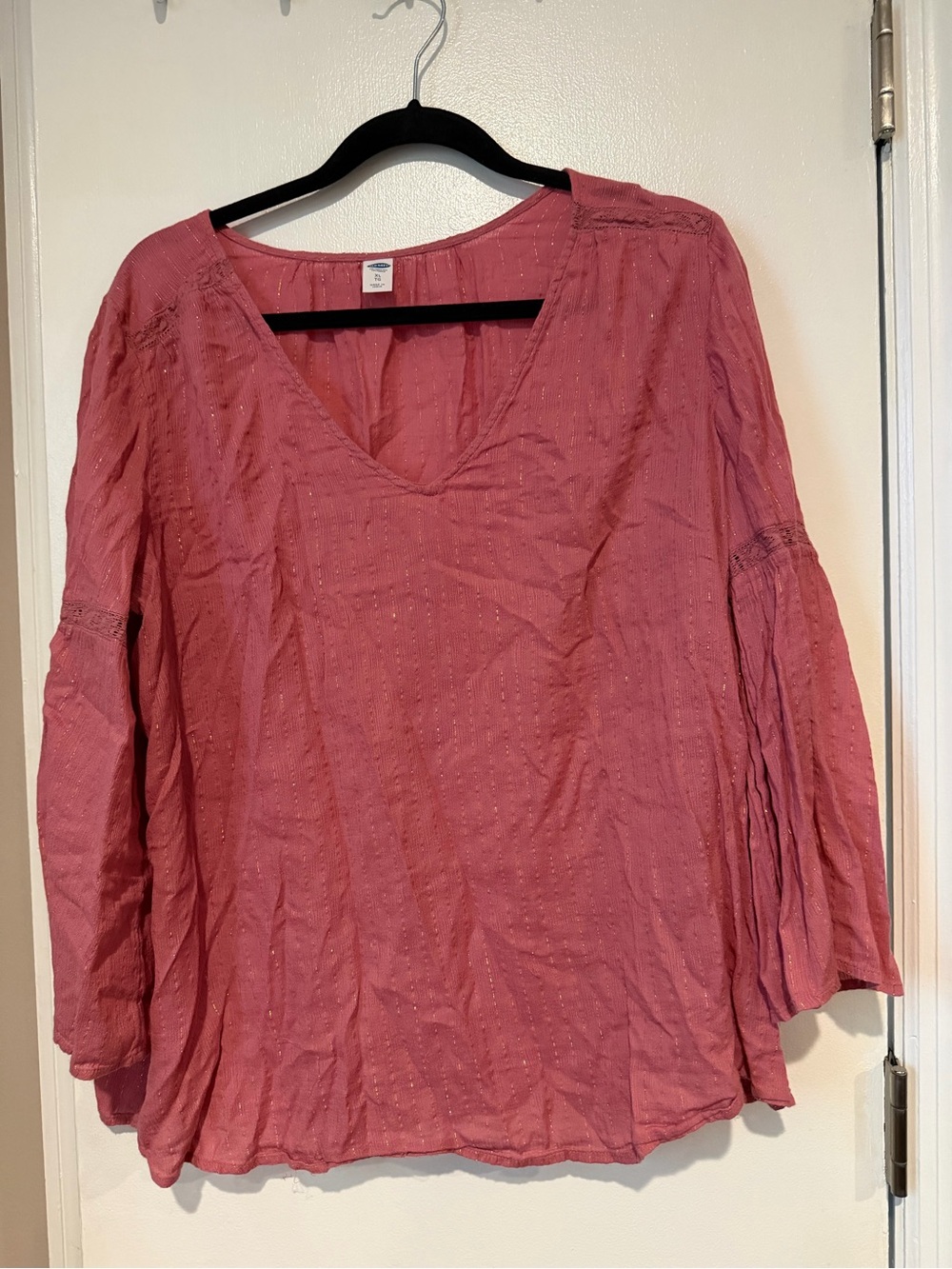 Old Navy Dusty Rose V-Neck Textured Tunic
